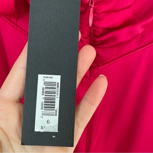 Banana Republic Monogram 100% Silk Maxi Dress Gown Pink Red Size 6 Wedding